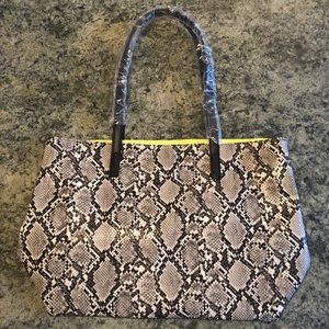 Bergdorf Goodman Snake Print Tote Bag NEW